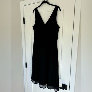 J Crew | Women’s Black Crepe Silk Dress | Size 14